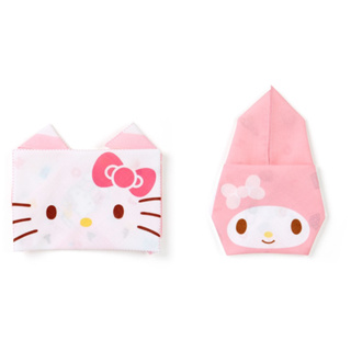 日本製 三麗鷗 Hello kitty 凱蒂貓 美樂蒂 趣味造型 英文字母 手帕 口袋巾 帕巾 口水巾 汗巾 擦手巾
