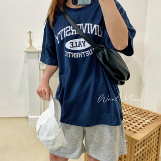Want-Meow招財貓旺鋪/臺灣出貨/95公斤可穿/韓系文字大學T/中大尺碼上衣/大尺碼上衣/127-A-003