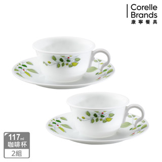 【美國康寧 CORELLE】綠野微風4件式咖啡杯組 (D04)