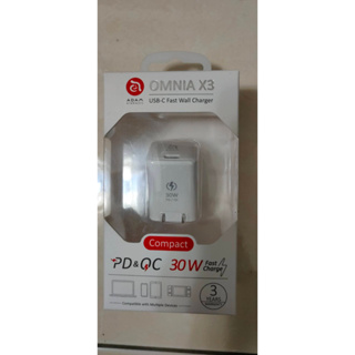 <TW538> OMNIA X3 USB-C PD / QC 3.0 30W 迷你快速電源供應器(白)