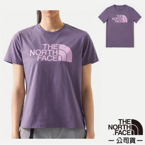 【The North Face】女款 吸濕透氣短袖圓領T恤 FLASHDRY(亞洲版型) 休閒衫.運動上衣_紫_7WFD