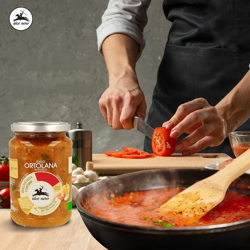 義大利 alce nero尼諾 切丁蔬菜番茄義大利麵醬 350g(效期：2024.10.31)