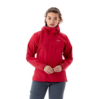 (女)【RAB】Downpour Eco Waterproof 輕量防風防水連帽外套 -紅 RQWG83AS