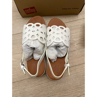 FitFlop 全新Elodie Entwined Loops Sandals Bright White