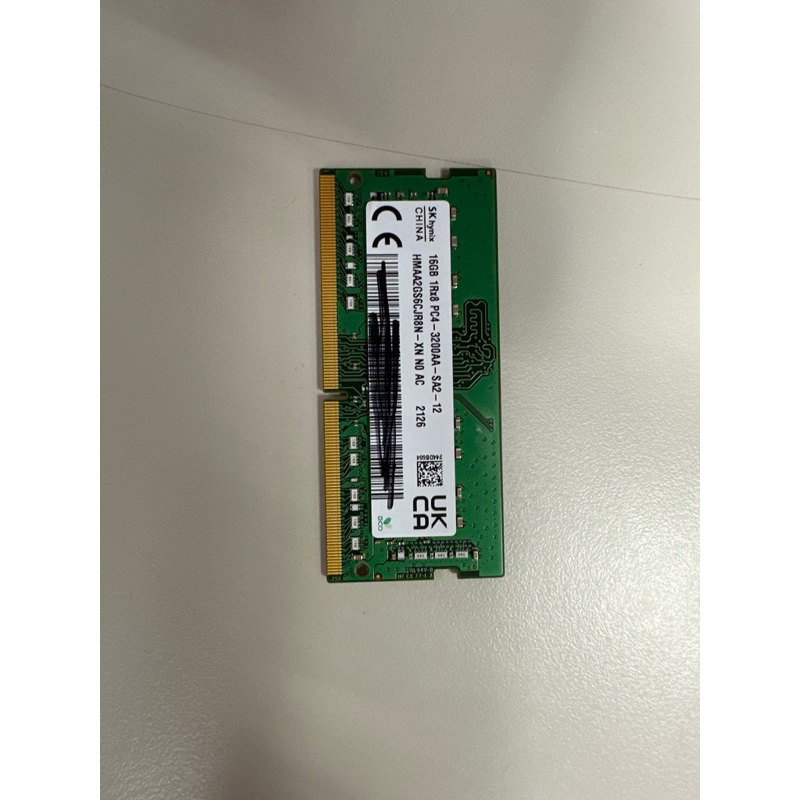 二手筆電記憶體 Hynix 16GB DDR4 3200