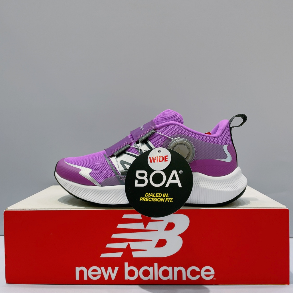 New Balance NB 中童 紫色 BOA 旋轉鈕 寬楦 舒適 運動 休閒鞋 PTRVLPK4