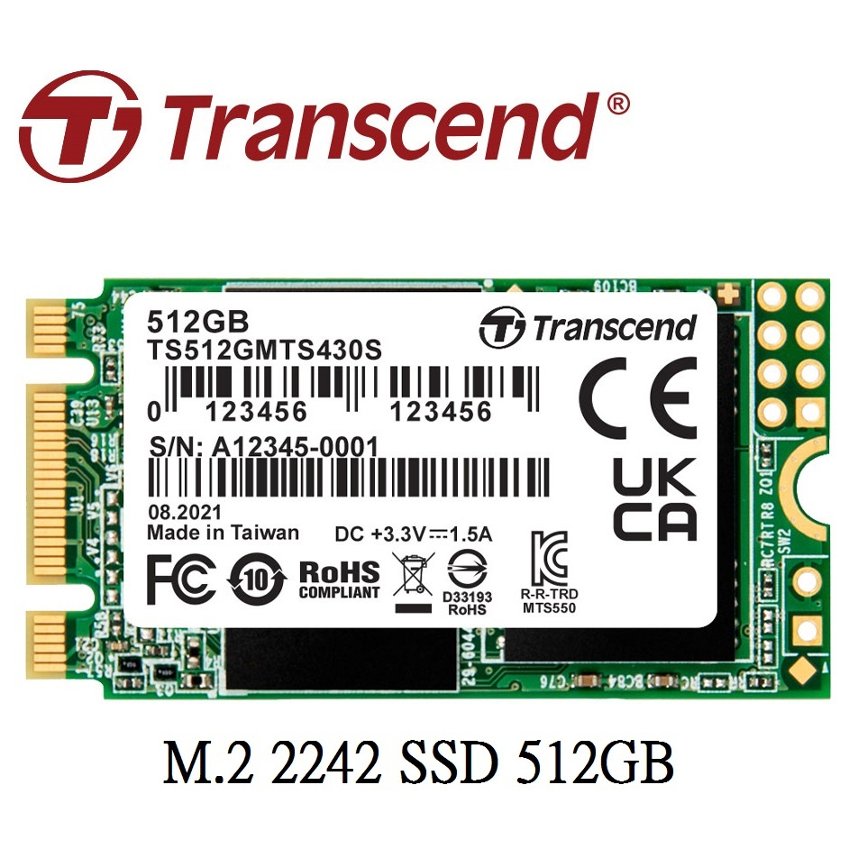 《Sunlink》Transcend 創見 MTS430S 256GB M.2 2242 SATA SSD 固態硬碟