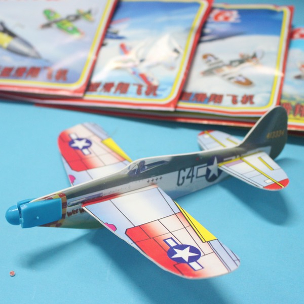 DIY保麗龍飛機 手拋飛機 大紙袋 /一支入 模型飛機 泡沫飛機 滑翔飛機 -美-錸