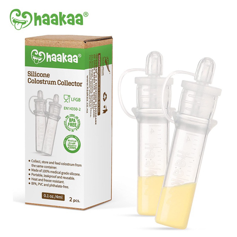 (新包裝）紐西蘭Haakaa 矽膠初乳收集器2入(4mlx2)收集 儲存 餵養