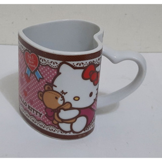 Sanrio~Hello Kitty 心型陶瓷馬克杯/愛心造型馬克杯