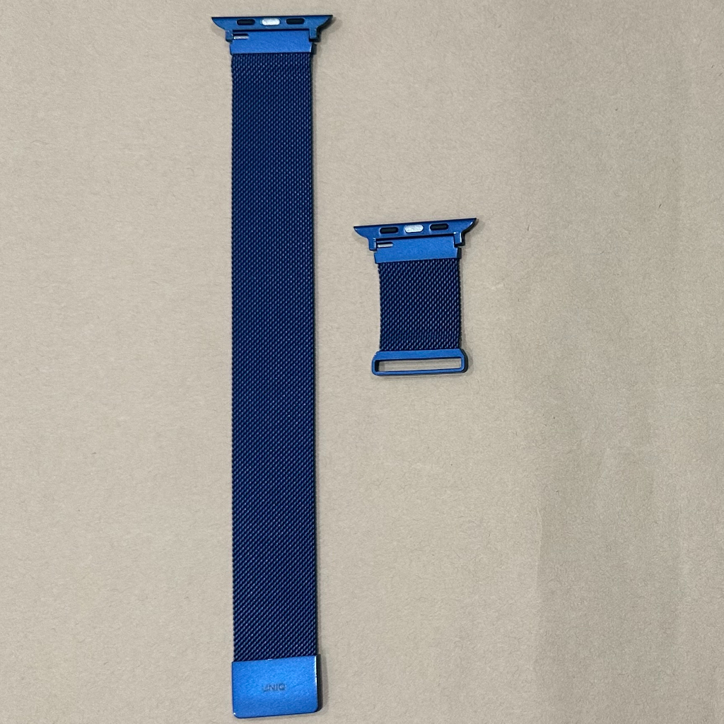 UNIQ Apple Watch 42 44 45mm 共用 藍色 不鏽鋼 米蘭 磁扣 錶帶