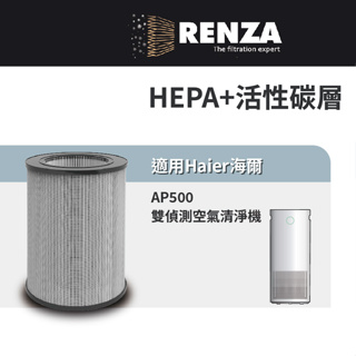 適用Haier海爾 AP500 雙偵測空氣清淨機 AP500F-01 HEPA+除臭活性碳2合1 濾網 濾芯