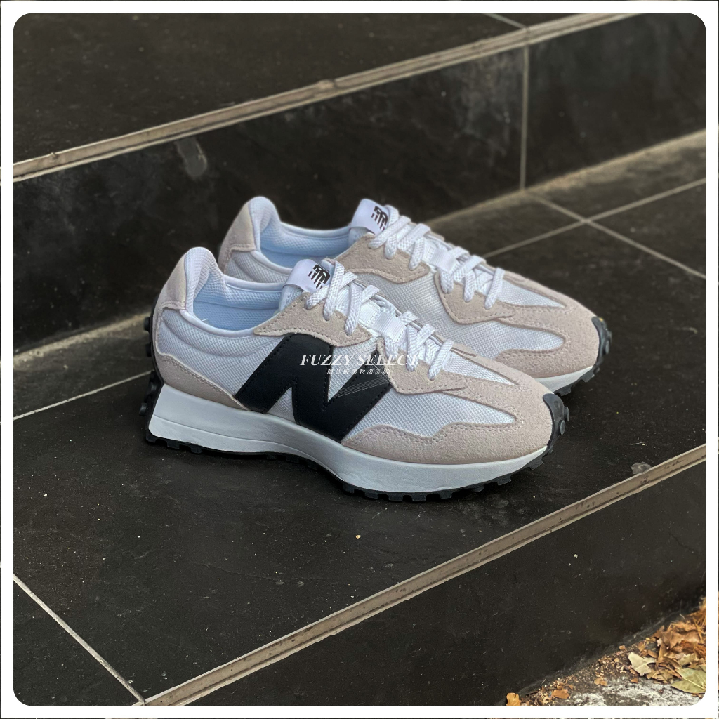 【逢甲FUZZY】New Balance 327 灰黑 海鹽 麂皮 帆布 拼布 MS327CWB