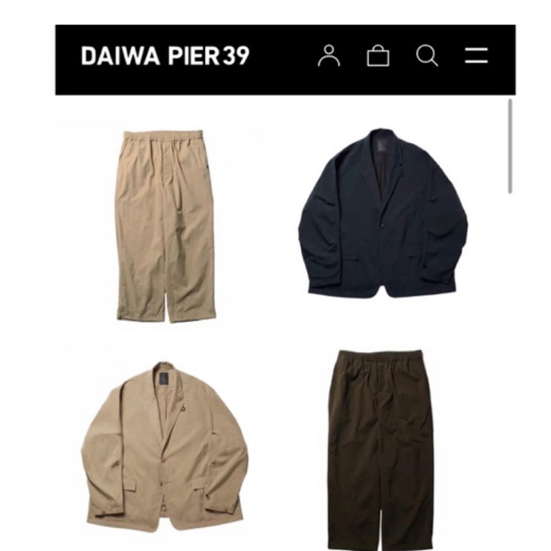 23 🇯🇵 DAIWA PIER39 TECH BUSH JACKET 西裝褲 長褲 雙扣 寬鬆 休閒西裝外套 正品