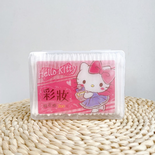 三麗鷗 Sanrio Hello Kitty 彩妝 塑軸 棉花棒 200支/盒【小女子】
