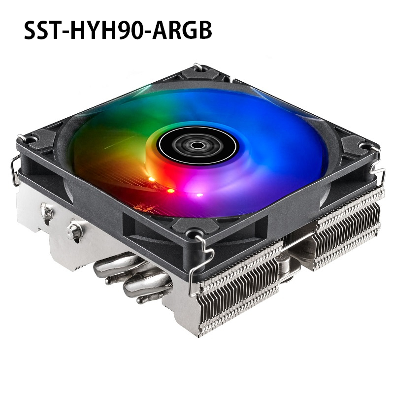 米特3C數位–銀欣 Hydrogon H90 ARGB ARGB風扇下吹式CPU散熱器/SST-HYH90-ARGB