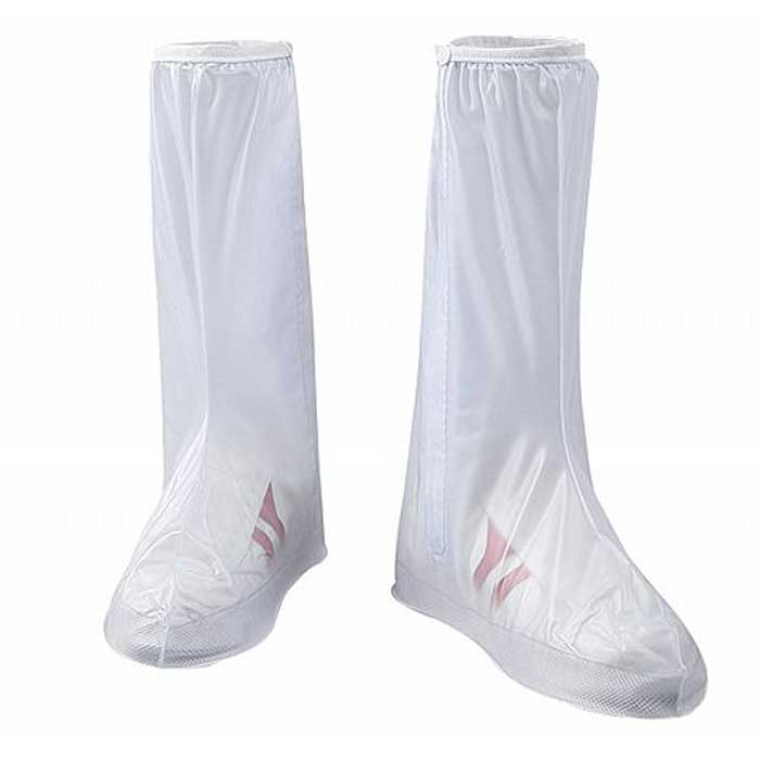 PVC透明白色高筒防水雨鞋套(1雙入) 款式可選【小三美日】DS012892