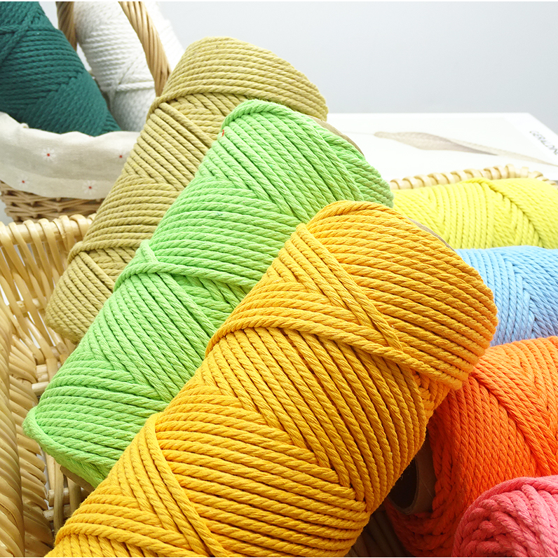 棉線 3mm 棉繩  棉線 手工編織線 DIY手作線材 掛毯繩子 編織繩 中粗棉線 包包 手編棉繩 綿繩 掛飾線