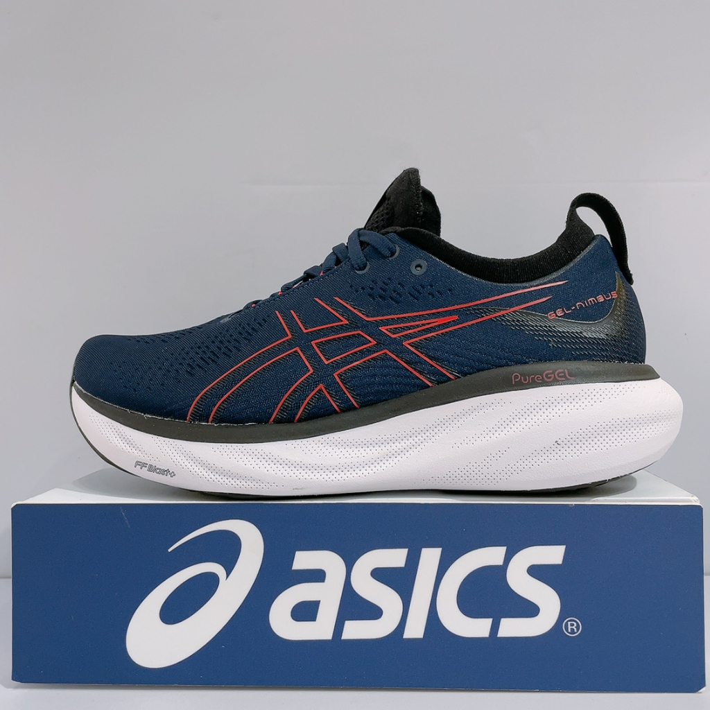 ASICS GEL-NIMBUS 25 (2E) 男生 藍色 透氣 緩震 寬楦 運動 慢跑鞋 1011B625-401