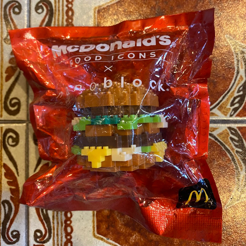 McDonald's X nanoblock 日本麥當勞期間限定 漢堡未拆袋
