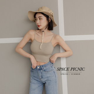 Space Picnic｜雙細肩胸墊背心-5色【C23021004】
