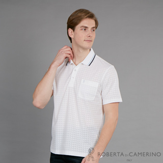 ROBERTA諾貝達 台灣製 時尚精品 商務必備短袖POLO棉衫VAI02-91白色