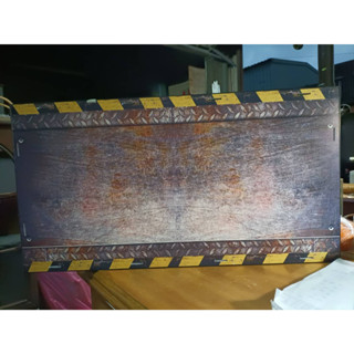 【銓芳傢俱】牆壁裝飾/掛飾/鐵皮畫 長65*寬35*厚5cm 工業風 美式 復古 仿舊 仿鏽 鐵道 路牌 酒吧 壁畫掛畫