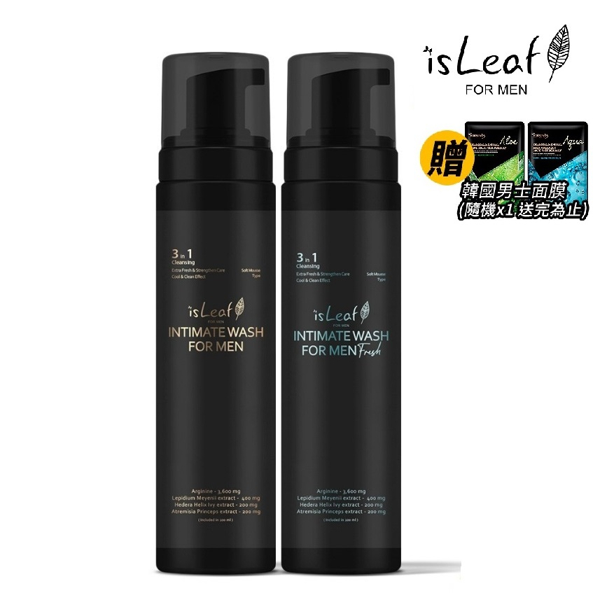 韓國isLeaf 男性私密激淨慕絲200ml【2入組】