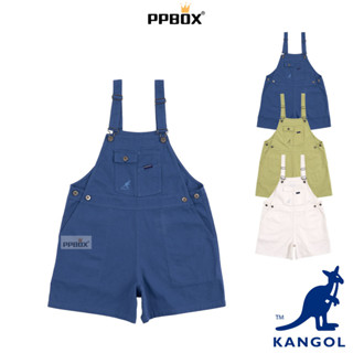 KANGOL 女款水洗風吊帶 短褲【63221571】短褲 褲子 新衣新包 吊帶褲 工作褲 露營風 PPBOX