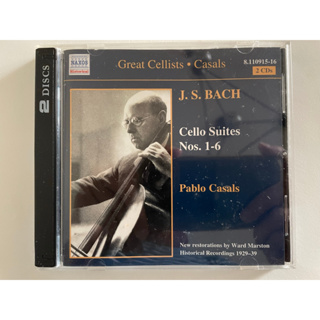 CD 巴哈 大提琴 Pablo Casals 無伴奏大提琴組曲全集 雙CD 卡薩爾斯