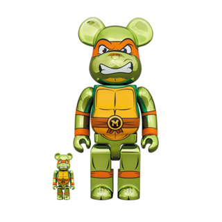 BE@RBRICK 忍者龜 MICHELANGELO CHROME Ver. 100％ & 400 (預售)