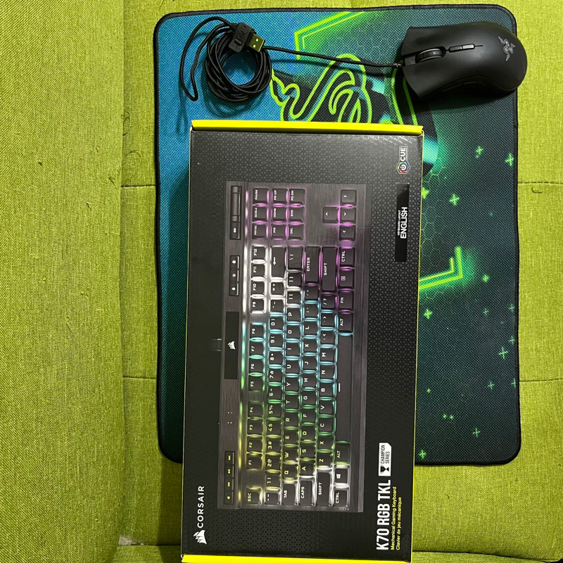 Corsair 海盜船 K70 RGB TKL 機械式鍵盤 銀軸 英文