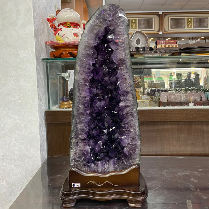 天然大角紫晶體💜巴西晶洞ESPb+✨31kg❤️天然透亮大顆紫晶體 共生鈦晶 鈦晶頭 紅幽靈❤️鎮宅開運助於家庭事業興旺