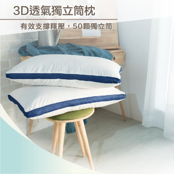 Derek 德瑞克 3D透氣獨立筒枕 枕頭