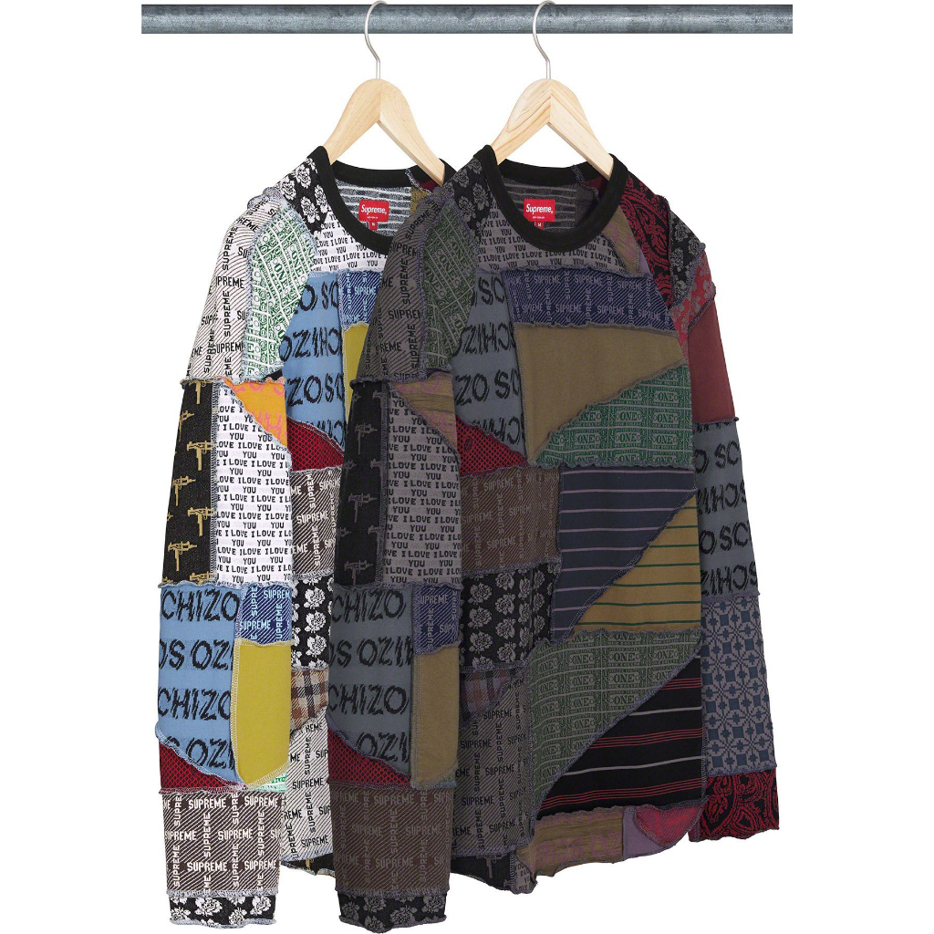 【紐約范特西】預購 SUPREME SS23 PATCHWORK JACQUARD L/S TOP 長袖TEE