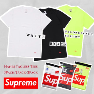 【Focus Store】Supreme HANES Tagless 內搭 短袖 短T 多件組 黑 白 螢光綠 軍綠