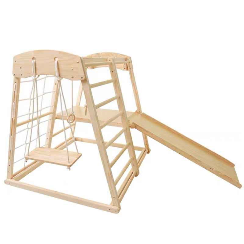 ［二手］兒童室內攀爬架 實木 滑梯 鞦韆組合 幼兒園 小型遊樂園 寶寶鍛煉設備