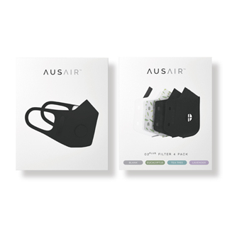 澳洲 AusAir 淨空氣超防護口罩組 + 濾片 M / L (四入)