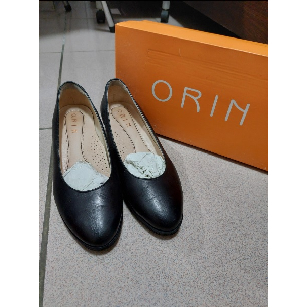 專櫃ORIN 女黑色包鞋 (二手 厚底舒適  37號) (久站/專櫃/上班/通勤/辦公室/舒適)