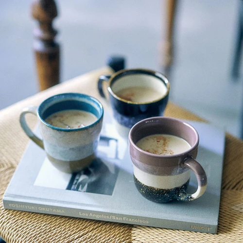 📣現貨 多色可選 日本製 美濃燒 層疊獨特彩釉 懷舊復古 咖啡杯 馬克杯 可微波爐/洗碗機 350ml