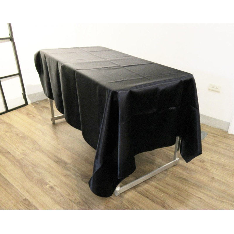 黑色桌巾 長350x150cm 會議桌巾 長桌桌巾