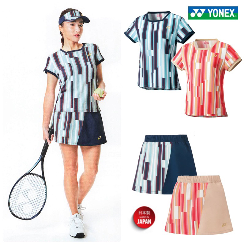 JR育樂🎖️日本製✈️同步🇯🇵YONEX限量國際版選手服羽球網球套裝方領短袖上衣褲裙條紋型號20727型號26107
