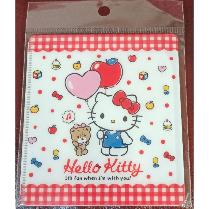 * 三麗鷗 Hello Kitty 凱蒂貓 白底 愛心 蘋果 氣球 萬用 摺疊 收納夾 （可放口罩）