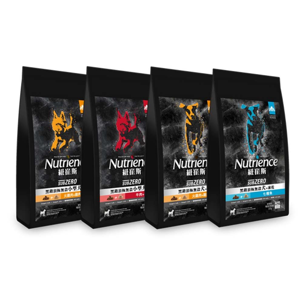 紐崔斯Nutrience 嚐鮮包-黑鑽頂極無穀全齡犬糧/小型犬糧+營養凍乾(300G)│狗飼料 凍乾 犬糧 益生菌