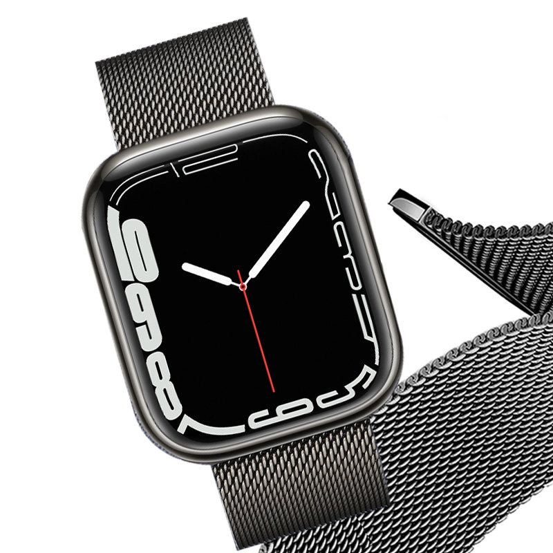 Apple watch金屬不鏽鋼錶帶   磁釦式 錶帶適用 8 7 SE 6 5 4 38 40 44 41 45