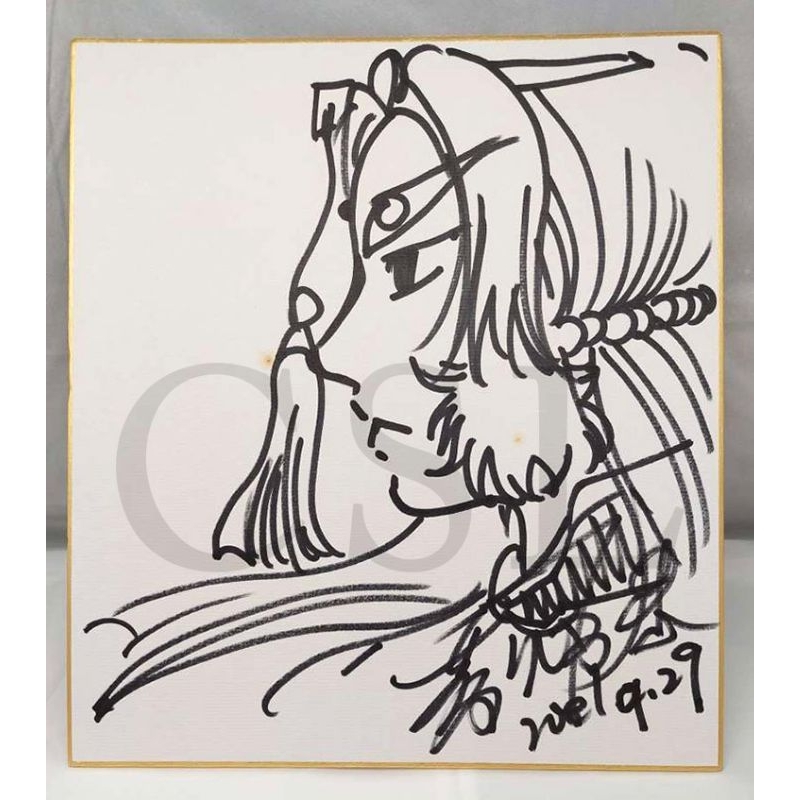 (免運)漫畫家-蔡鴻忠親筆手繪男主角簽名板/《霹靂狂刀》、《1/2王子》