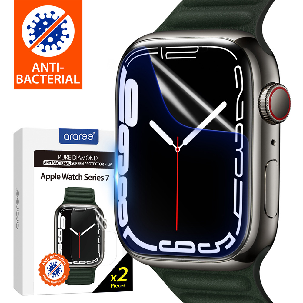 Araree Apple Watch S9/8/7 41/45mm 螢幕保護貼(2片裝)