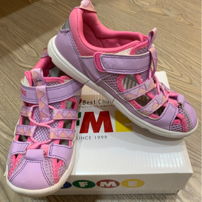二手～日本🇯🇵IFME粉紫色水涼鞋(Size:19)