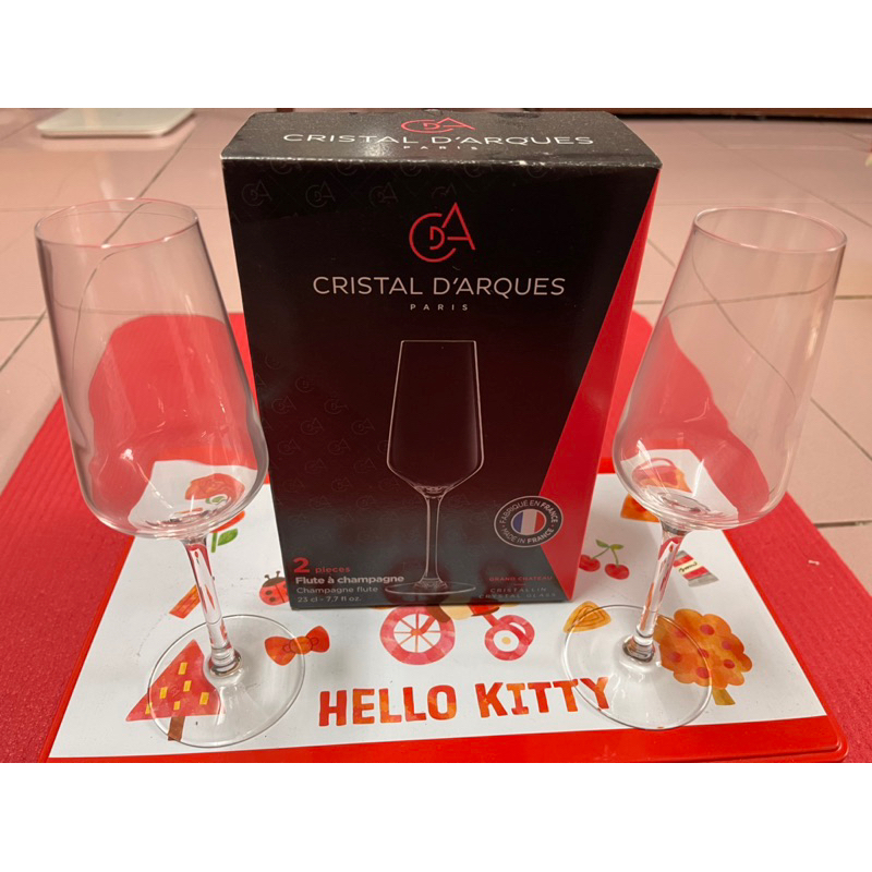 7-11 Cristal d‘Arques法國水晶杯精品 香檳杯2入組