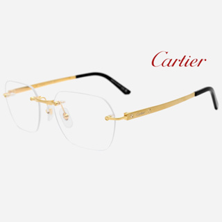 Cartier CT0407O 卡地亞品牌眼鏡｜寬臉商務無框斯文純鈦眼鏡 男生品牌眼鏡框【幸子眼鏡】